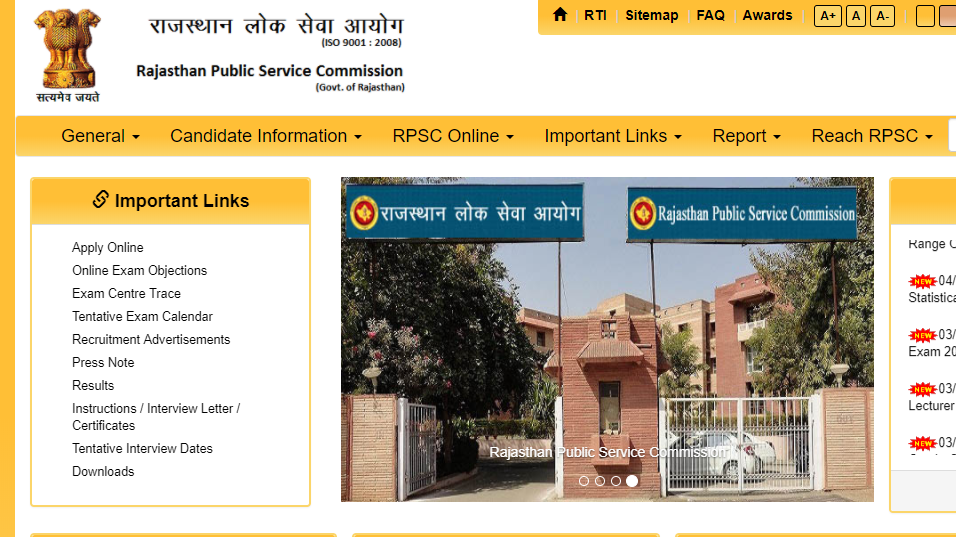 RPSC Board Recruitment ACF, Forest Range Officer 169 Posts Apply at rpsc.rajasthan.gov.in