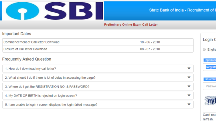 SBI PO Prelim admit card Download at ibps.sifyitest.com