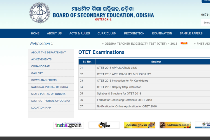 to 2018 otet apply online how Application Exam OTET Online Form, Pattern at 2018