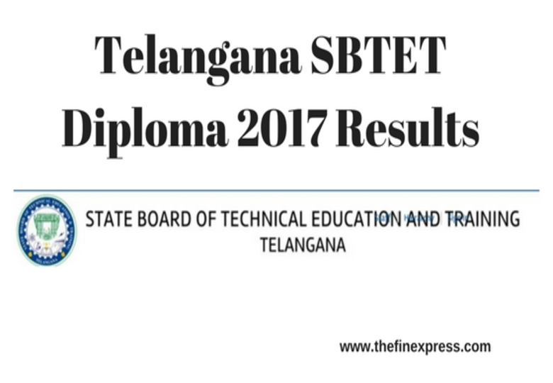 TS SBTET Diploma 2017 Results C16, C14 Released