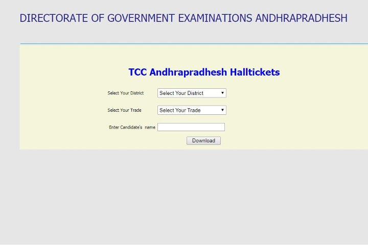 AP Technical Certificate Course Exams Hall Tickets