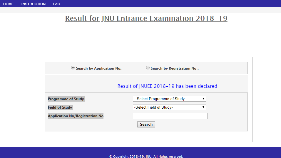 JNU BA Entrance Exam 2018 Results released at admissions.jnu.ac.in