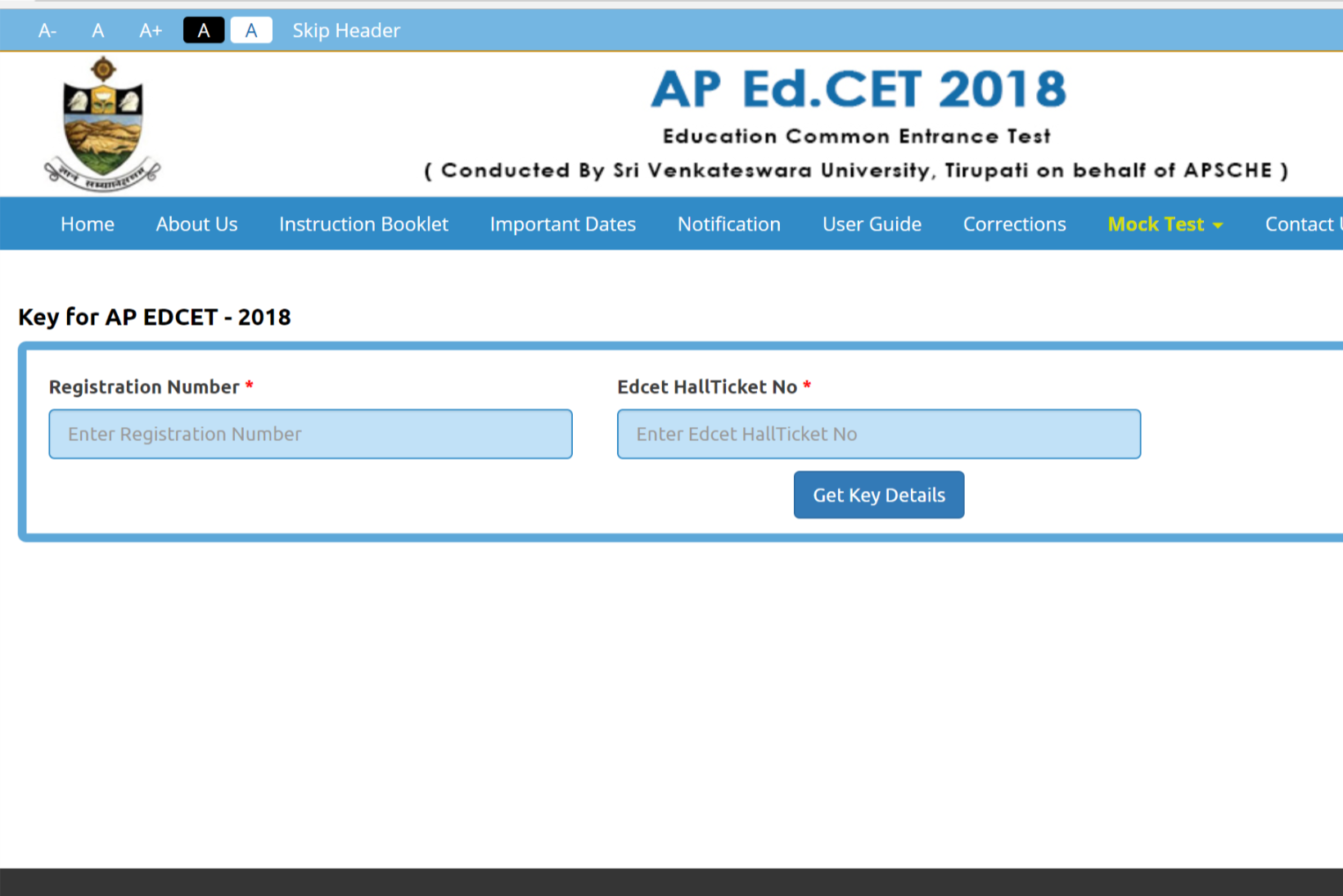 AP EdCET Answer Key 2018 released Download at sche.ap.gov.in/EDCET