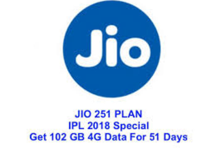 Jio IPL 2018 Cricket Season Pack Plan of Rs 251 Offers 102 GB of 4G data