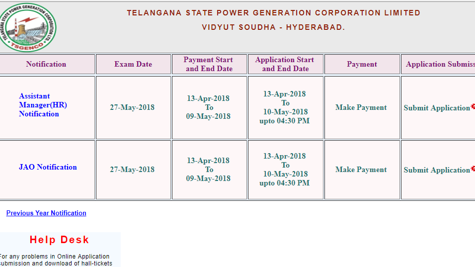 TSGENCO Assistant Manager (HR) Notification, Online Application, Syllabus