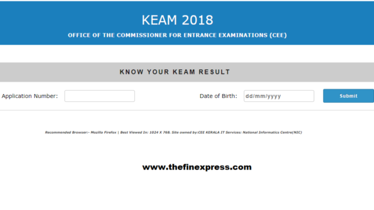 KEAM 2018 Rank List released Download at cee.kerala.gov.in