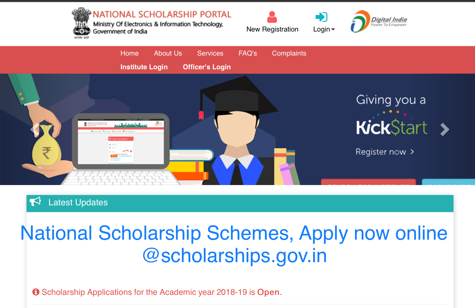 National Scholarship Schemes, Apply now online @scholarships.gov.in