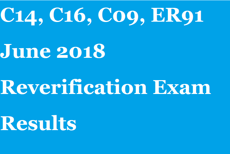 AP SBTET Diploma C14, C16, C09, ER91 June 2018 Reverification Exam Results