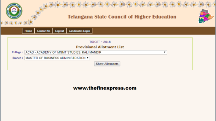 TS ICET Seat Allotment Results Released Download at tsicet.nic.in