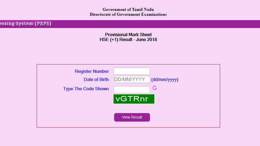 Tamil Nadu HSC Plus One Supplementary Result Declared at dge.tn.nic.in